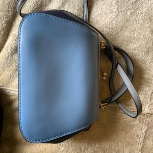 Blue small satchel coach purse